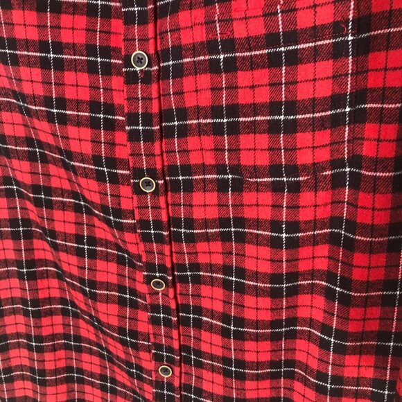 Jachs Red Black Plaid Flannel Shirt Large - Picture 5 of 7